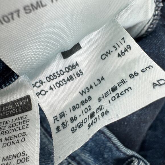 Levi's 550 Jeans Mens 34x34 (35x33 ACTUAL) Blue Relaxed Fit Straight Leg Denim - Picture 7 of 9